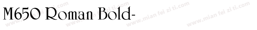 M650 Roman Bold字体转换